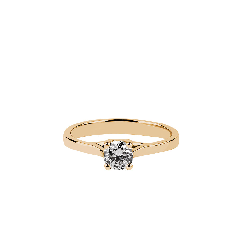 SOLITARIO ORO 18K. BLANCO CON DIAMANTE REF. 1S-050L-18K