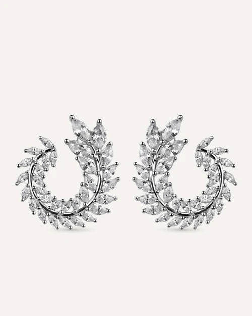 PENDIENTES BRILLIANT CUT EN PLATA DE LEY Y CIRCONITAS EXCELLENCE STAR CUT