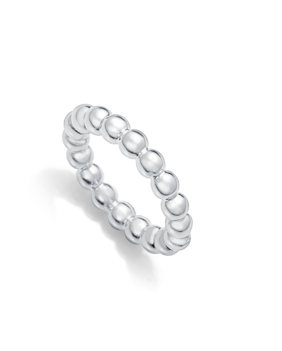 ANILLO DE ACERO CHAPADO EN PLATA 999 COLECCIÓN LAURA ESCANES