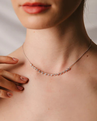 COLLAR BRILLIANT CUT EN PLATA DE LEY Y CIRCONITAS EXCELLENCE STAR CUT