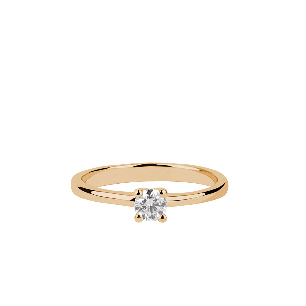 SOLITARIO oro 18K. BLANCO CON DIAMANTE REF. 4S-025L-18K