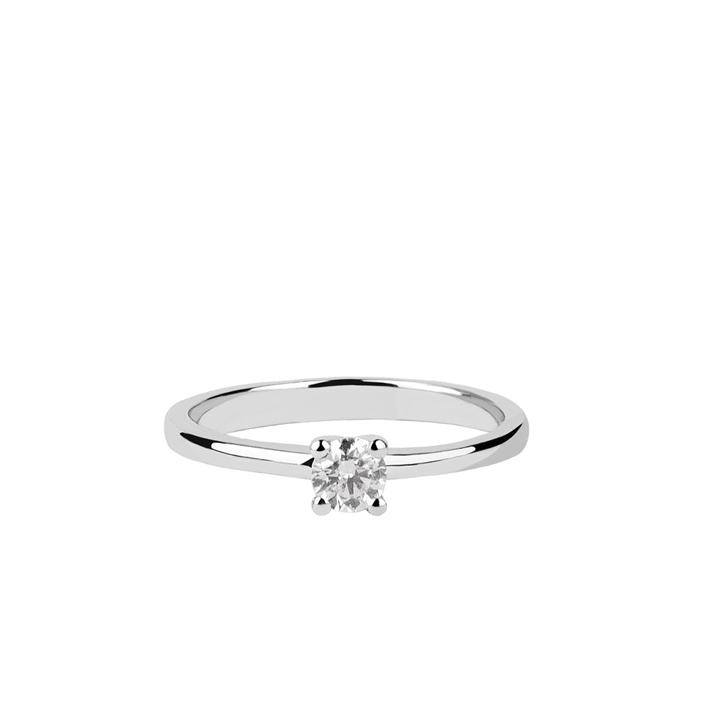 SOLITARIO oro 18K. BLANCO CON DIAMANTE REF. 4S-025L-18K