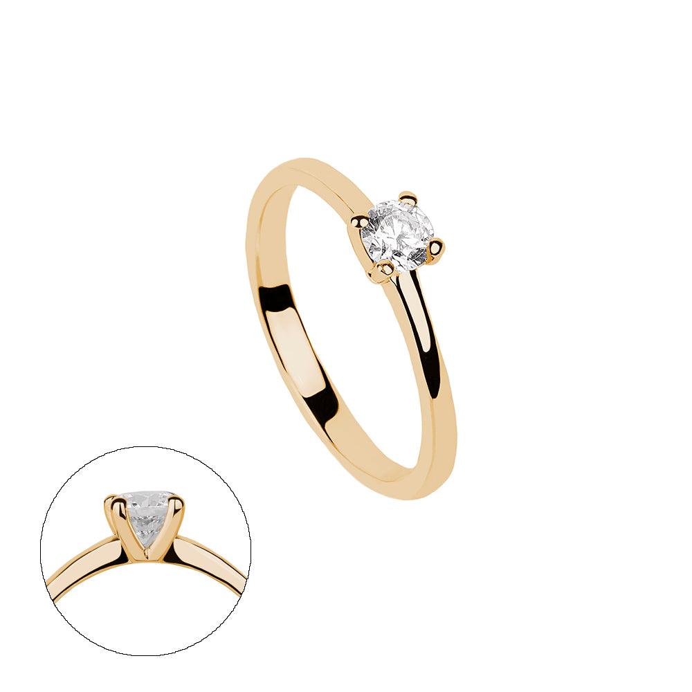 SOLITARIO oro 18K. BLANCO CON DIAMANTE REF. 4S-025L-18K