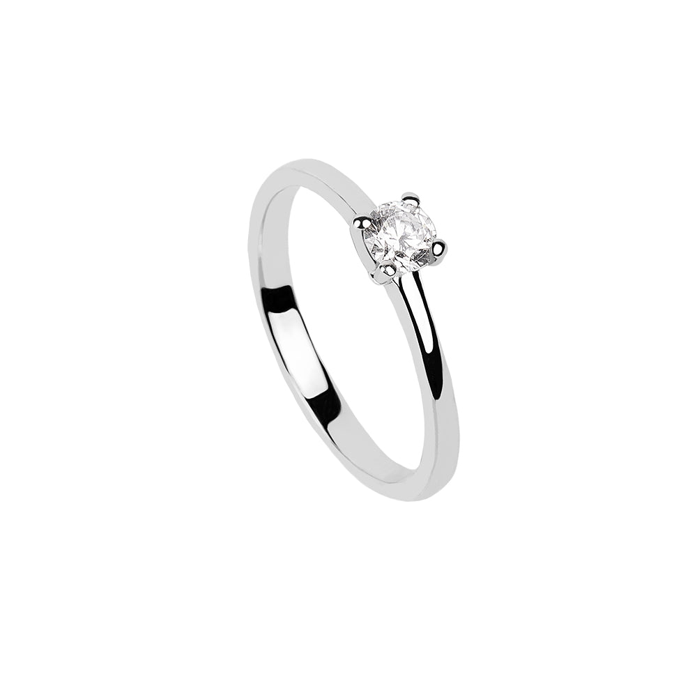 SOLITARIO oro 18K. BLANCO CON DIAMANTE REF. 4S-025L-18K