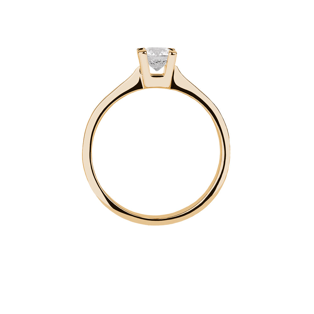 SOLITARIO ORO 18K. BLANCO CON DIAMANTE REF. 5S-050L-18K