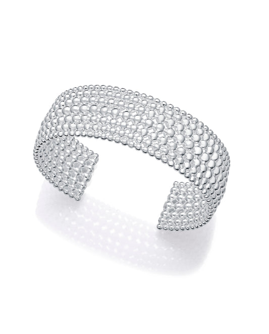 PULSERA DE ACERO CHAPADO EN PLAAT 999 COLECCIÓN LAURA ESCANES