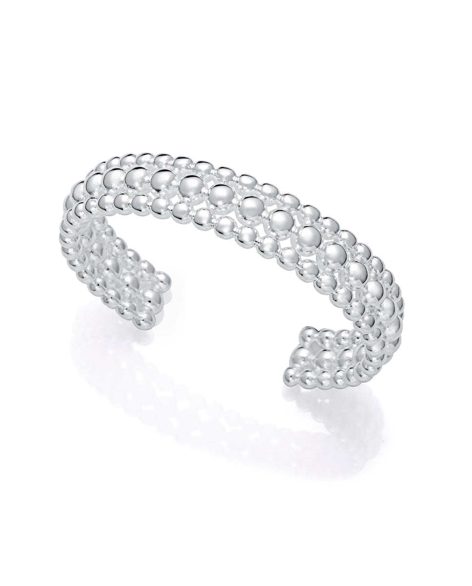 PULSERA DE ACERO CHAPADO EN PLATA 999 COLECCIÓN LAURA ESCANES