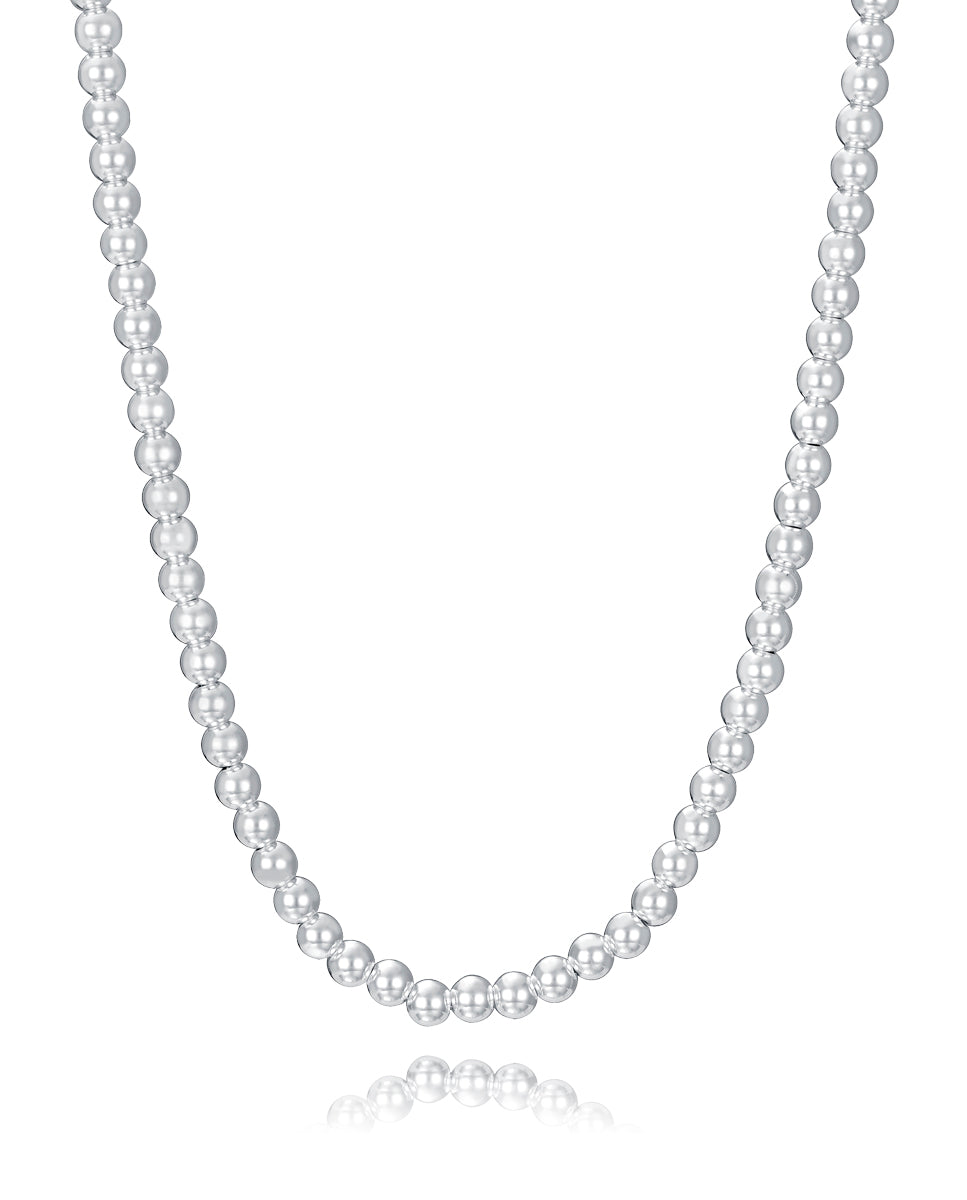 COLLAR DE ACERO CHAPADO EN PLATA 999 COLECCIÓN LAURA ESCANES