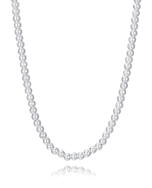 COLLAR DE ACERO CHAPADO EN PLATA 999 COLECCIÓN LAURA ESCANES