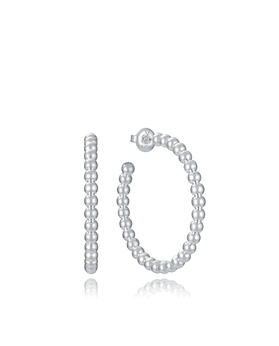 PENDIENTES DE ACERO CHAPADO EN PLATA 999 COLECCIÓN LAURA ESCANES