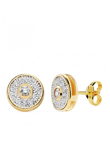PENDIENTES ORO 18K BICOLOR. Ref 18870-OA