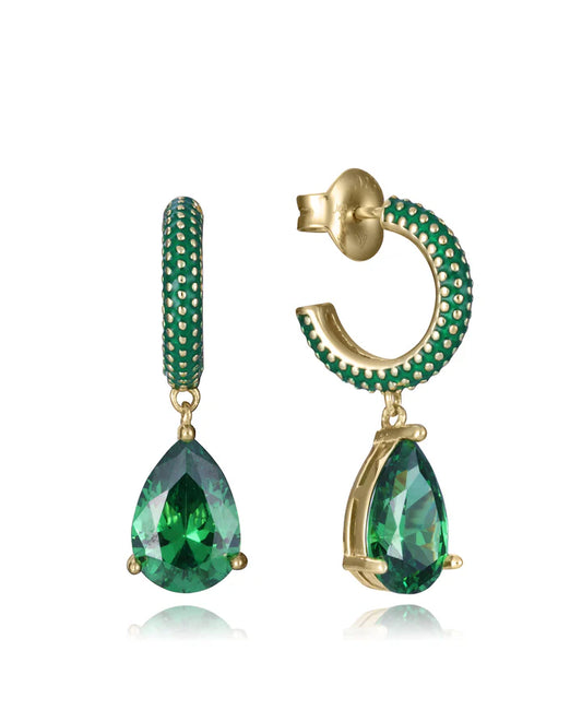 PENDIENTES VICEROY DE PLATA CON BAÑO DE ORO Y ARO ABIERTO. Ref. 15122E100-32