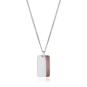 COLLAR VICEROY HOMBRE DE PLACA DE ACERO MARRÓN