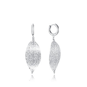PENDIENTES VICEROY DE ACERO CON COLGANTE DE HOJA