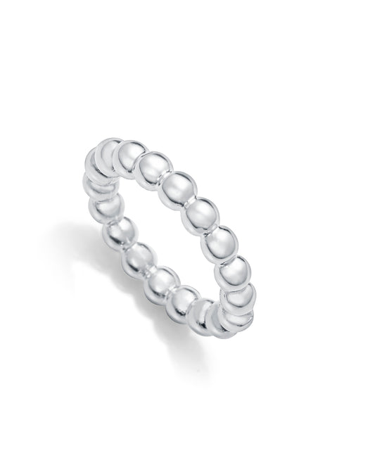 ANILLO DE ACERO CHAPADO EN PLATA 999 COLECCIÓN LAURA ESCANES