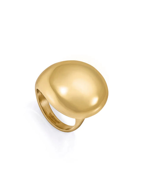 ANILLO DE MUJER ACERO DORADO. Ref. 14206A01212