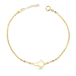 18K PULSERA ORO AMARILLO SILUETA VIRGEN ROCIO