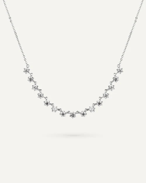 COLLAR BRILLIANT CUT EN PLATA DE LEY Y CIRCONITAS EXCELLENCE STAR CUT