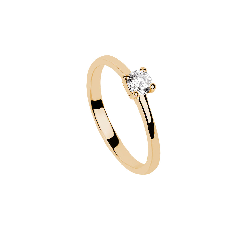 SOLITARIO oro 18K. BLANCO CON DIAMANTE REF. 4S-025L-18K