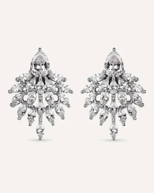 PENDIENTES BRILLIANT CUT EN PLATA DE LEY Y CIRCONITAS EXCELLENCE STAR CUT