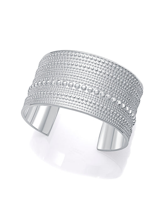 PULSERA DE ACERO CHAPADO EN PLATA 999 COLECCIÓN LAURA ESCANES