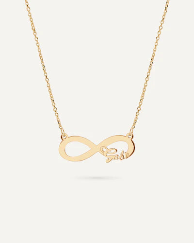 COLLAR INFINITO PERSONALIZADO CON NOMBRES EN PLATA DE LEY
