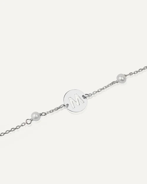 PULSERA JUNIOR CON INICIAL EN PLATA DE LEY