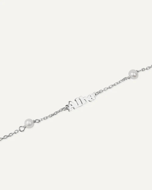 PULSERA JUNIOR CON NOMBRE EN PLATA DE LEY